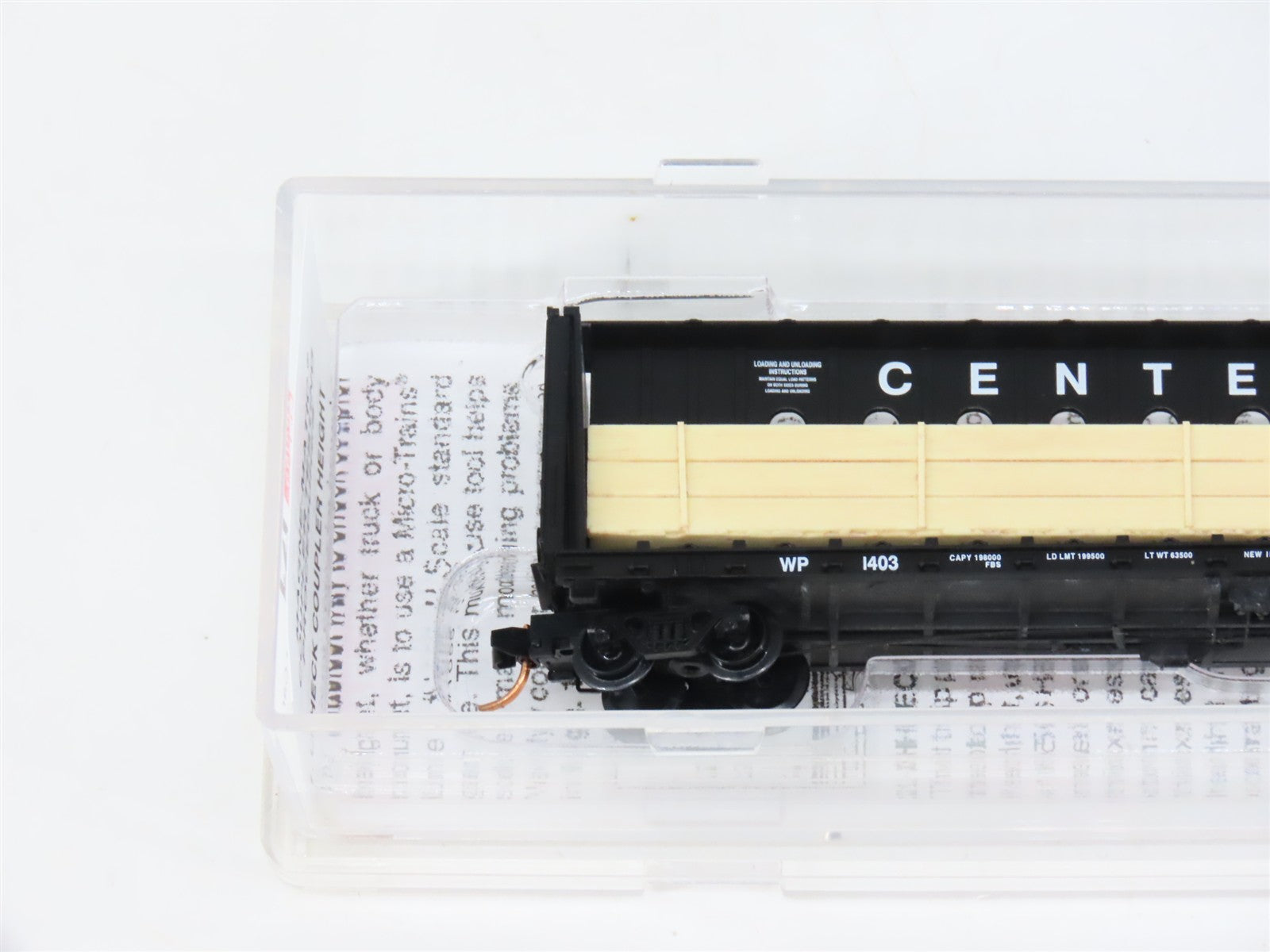 N Micro-Trains MTL 05300062 WP Western Pacific 60' Centerbeam Flatcar #1403