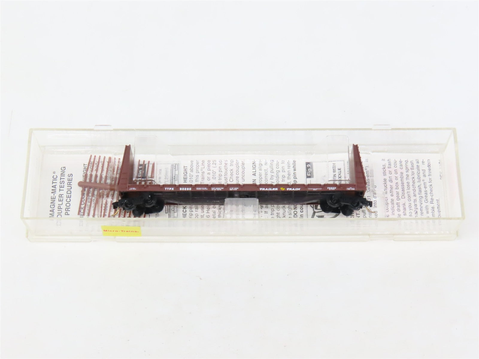 N Scale Micro-Trains MTL 54040 TTPX Trailer Train 61' Bulkhead Flatcar #80828