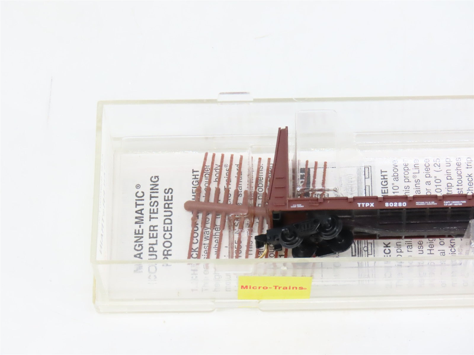 N Scale Micro-Trains MTL 54040 TTPX Trailer Train 61' Bulkhead Flatcar #80828
