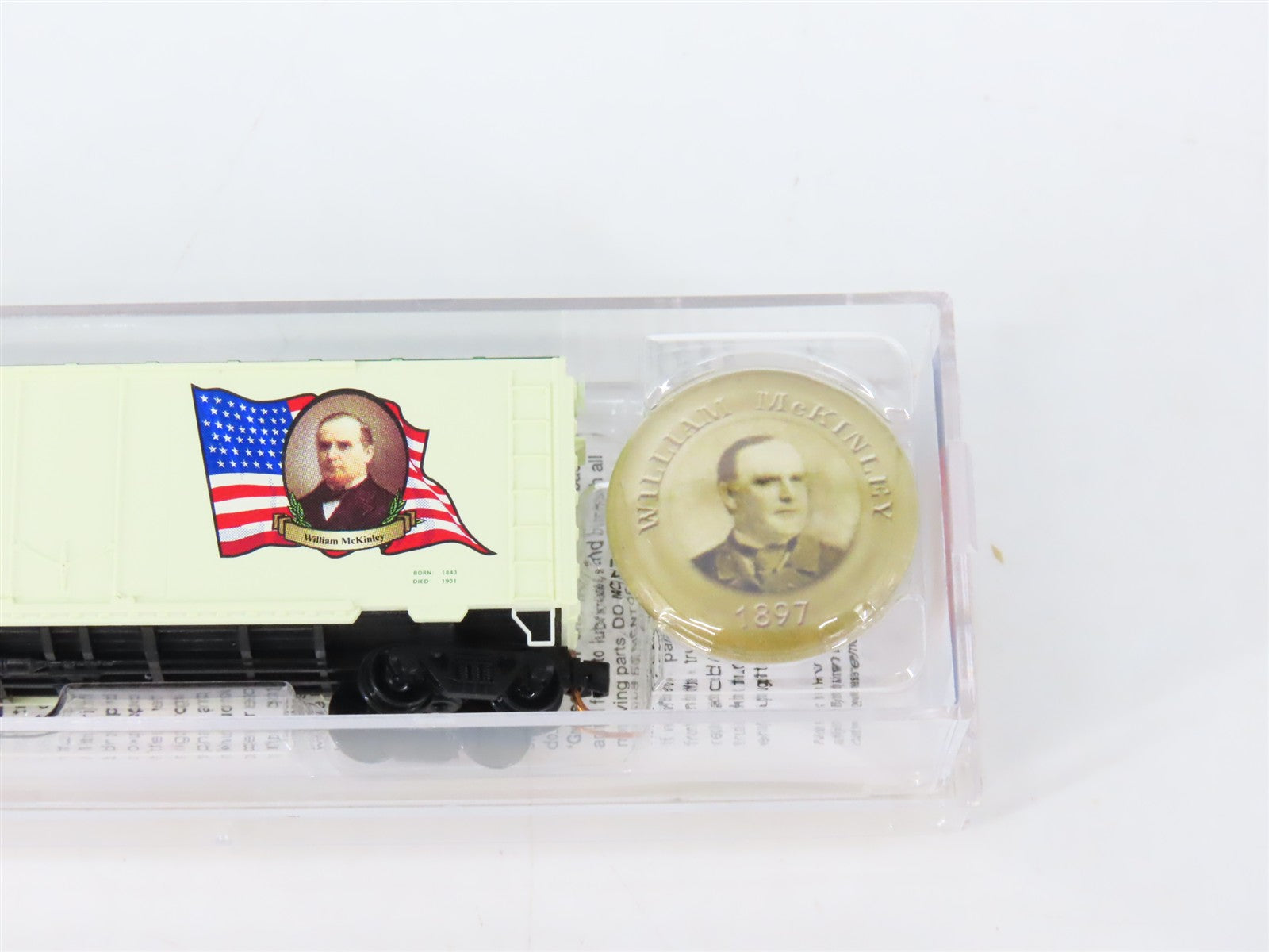 N Micro-Trains MTL 07400136 William McKinley Presidential Boxcar #1897-1901 wPin