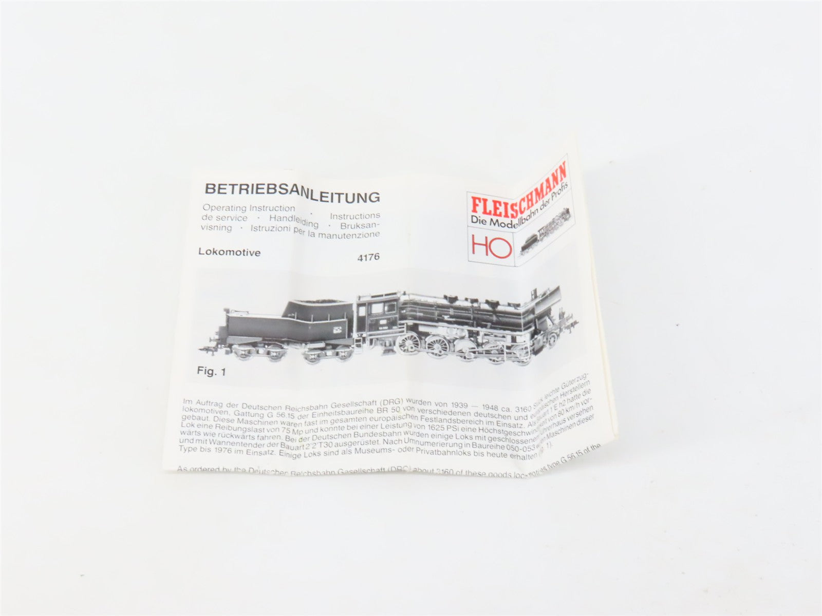 HO Scale Fleischmann 4176 DB Deutsche Bundesbahn 2-10-0 Class 50 Steam DC