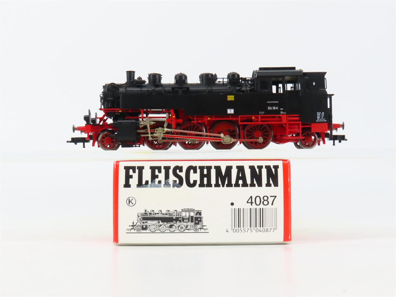 HO Scale Fleischmann 4087 Deutsche Reichsbahn Class 86 2-8-2T Steam #86 184 DC