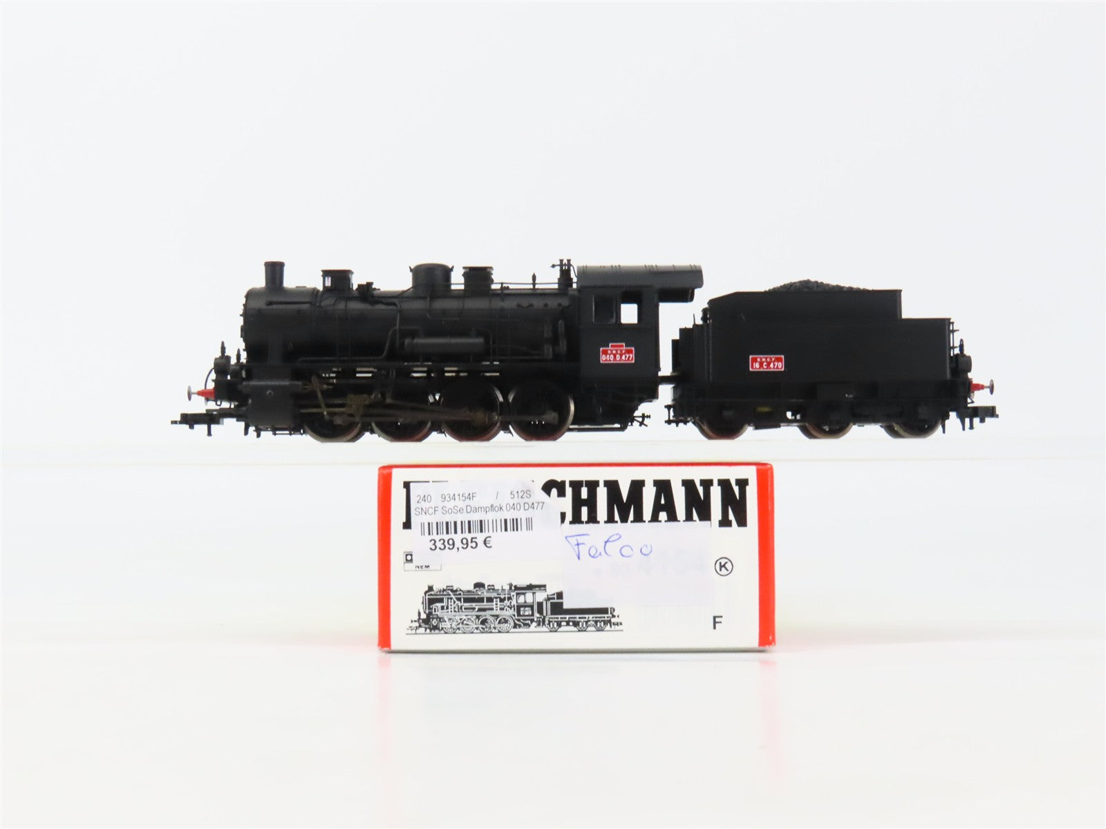 N Scale Fleischmann 934154F SNCF Railroad 0-8-0 Steam #040.D.477 DC