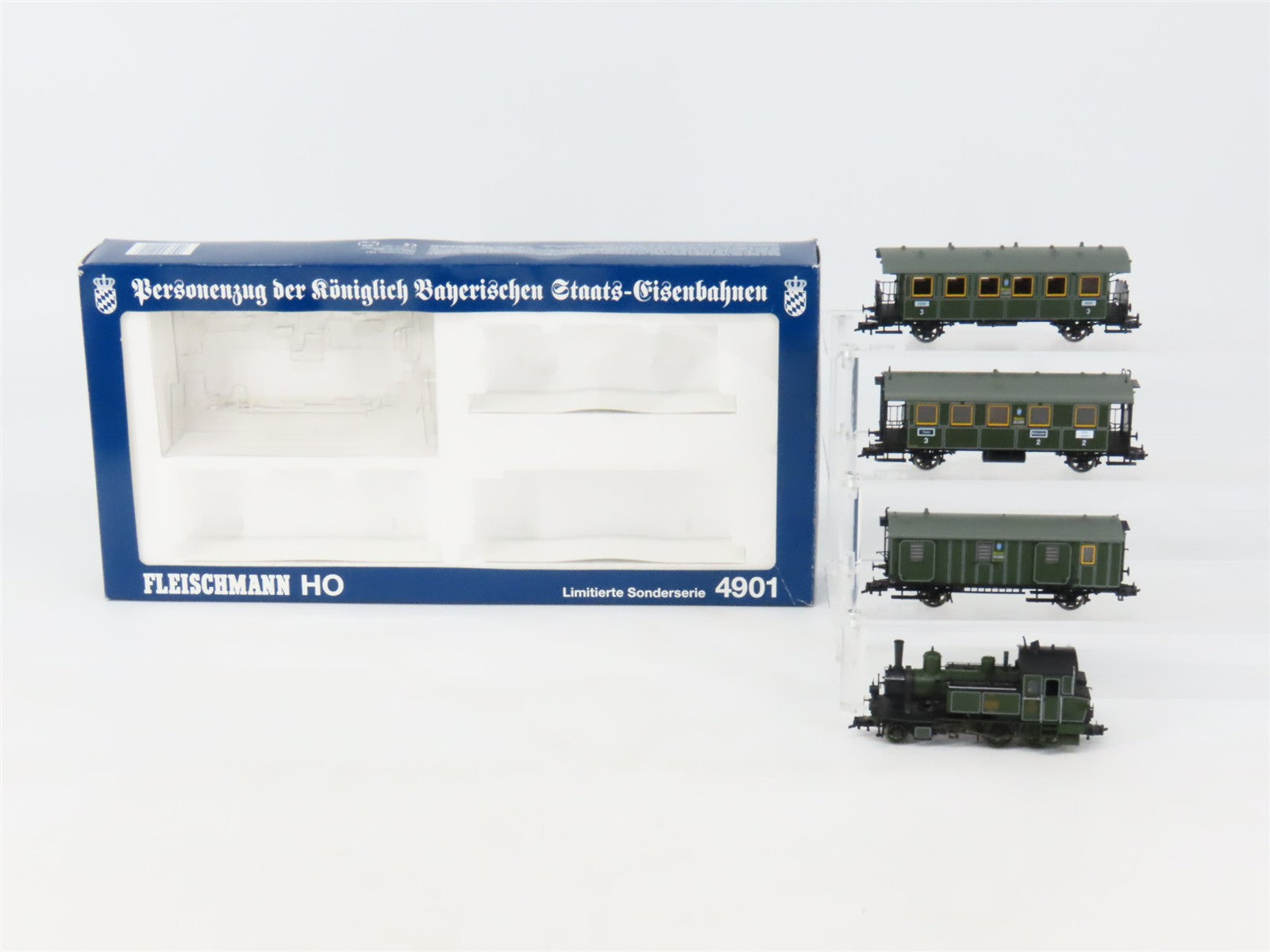 HO Scale Fleischmann 4901 K.Bay.Sts.B. Set w/ Pt 2/3 Steam #6058 DC