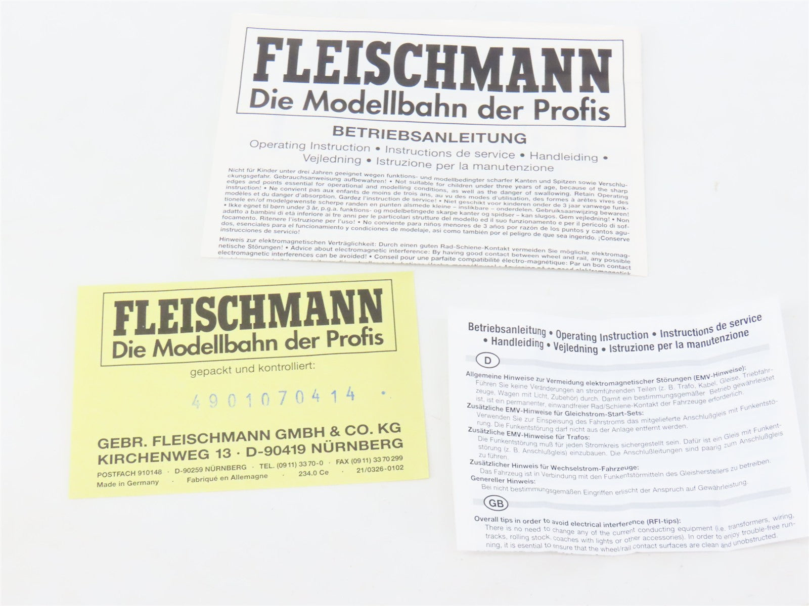 HO Scale Fleischmann 4901 K.Bay.Sts.B. Set w/ Pt 2/3 Steam #6058 DC