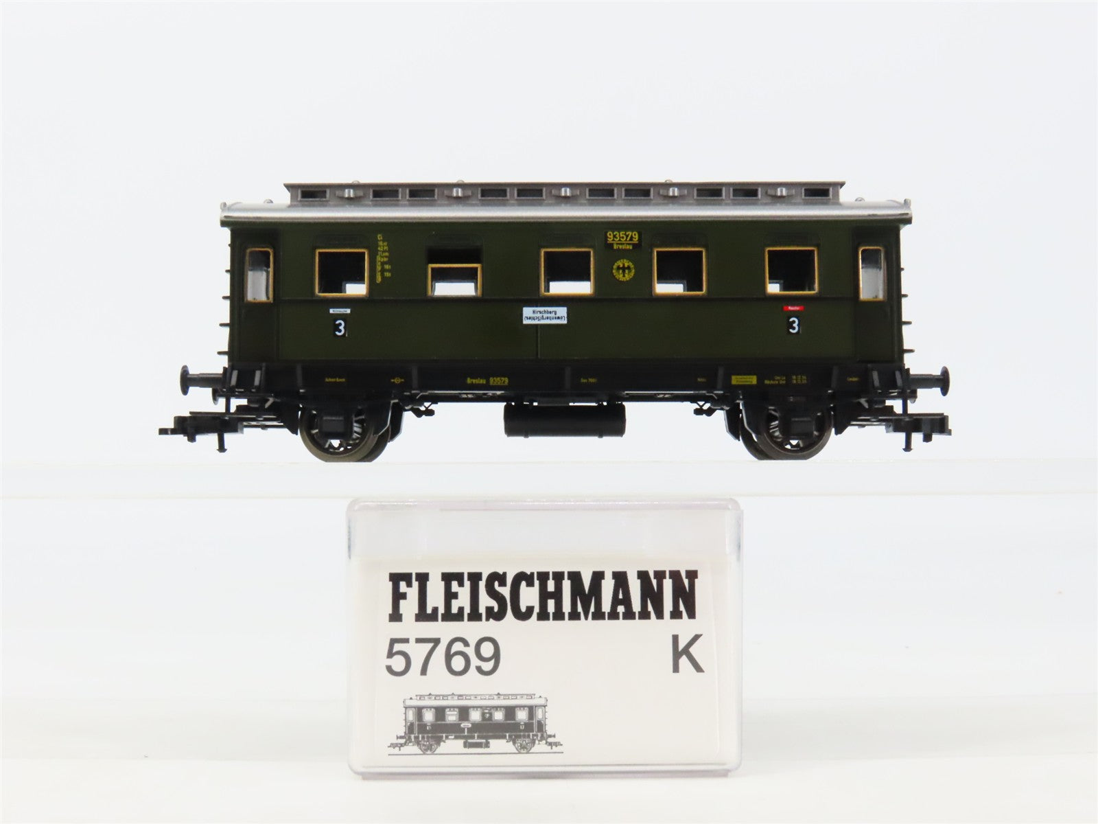 HO Scale Fleischmann 5769K DR Deutsche Reichsbahn Coach Passenger Car #93579
