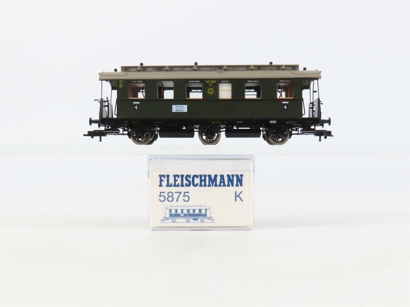 HO Scale Fleischmann 5875K DR Deutsche Reichsbahn 4th Coach Passenger Car #50280
