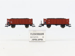 HO Scale Fleischmann 825215K DB Deutsche Bahn Gondola w/Coal Load 2-Pack