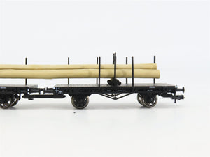 HO Scale Fleischmann 5252K DR Deutsche Reichsbahn Double Log Car #19864
