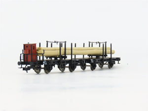 HO Scale Fleischmann 5252K DR Deutsche Reichsbahn Double Log Car #19864