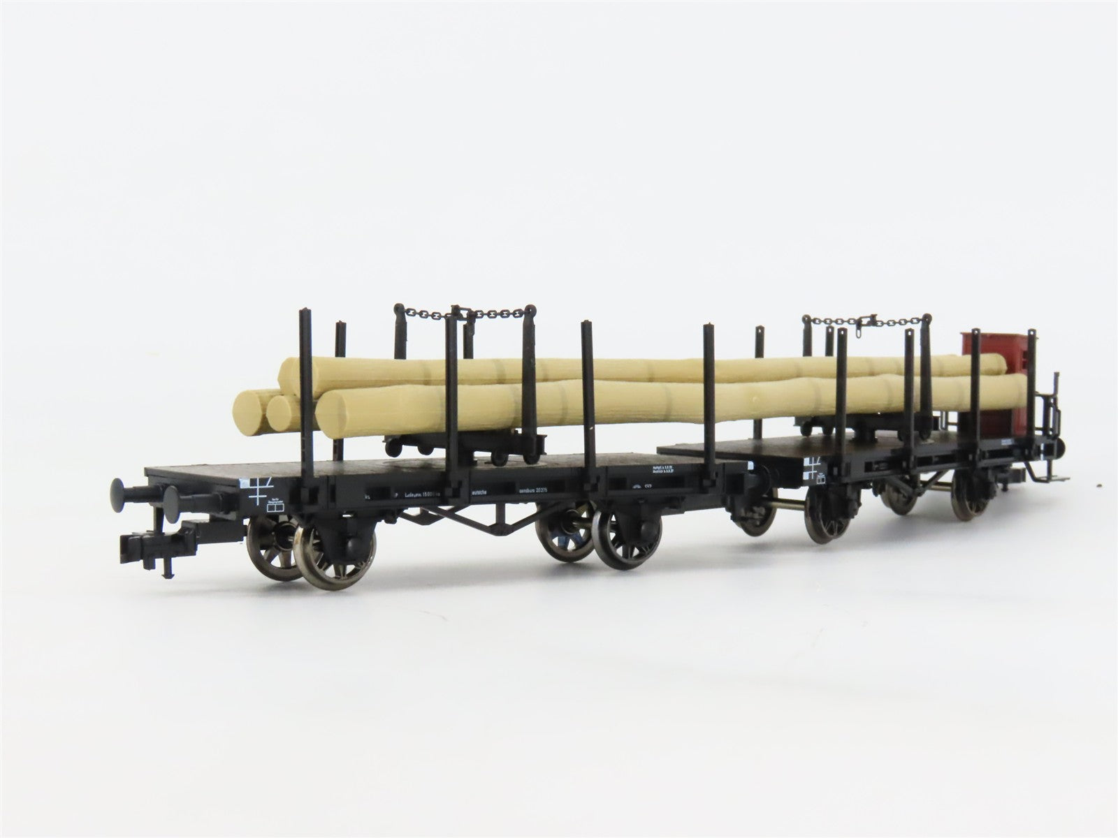 HO Scale Fleischmann 5252K DR Deutsche Reichsbahn Double Log Car #19864