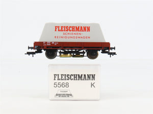 HO Scale Fleischmann 5568K DB Deutsche Bahn Track Cleaning Flatcar #484915