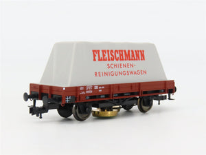 HO Scale Fleischmann 5568K DB Deutsche Bahn Track Cleaning Flatcar #484915