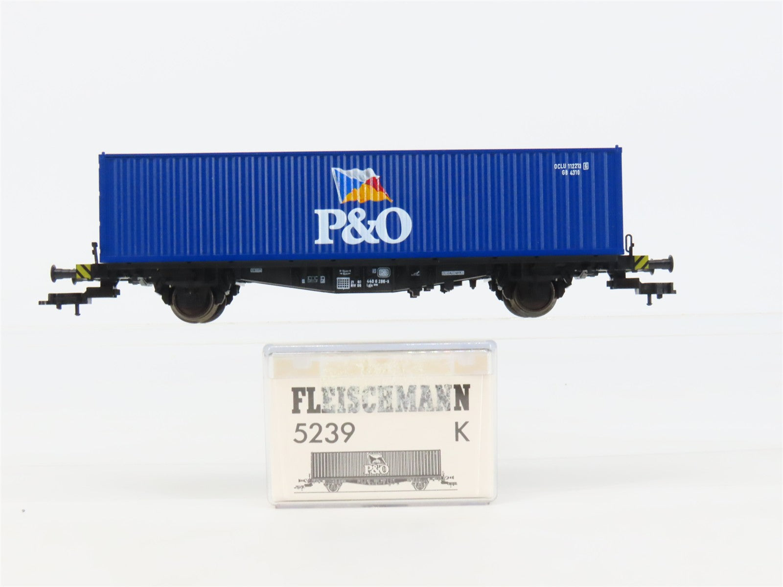 HO Scale Fleischmann 5239K DB Deutsche Bahn Flatcar #286-5 wP&O Container