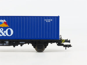 HO Scale Fleischmann 5239K DB Deutsche Bahn Flatcar #286-5 wP&O Container