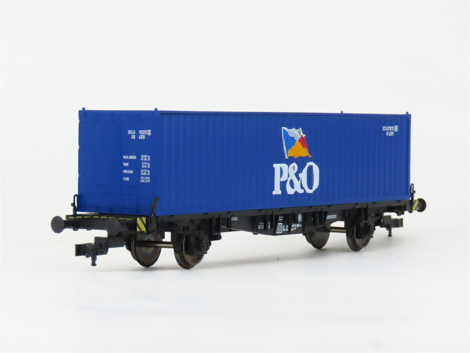 HO Scale Fleischmann 5239K DB Deutsche Bahn Flatcar #286-5 wP&O Container