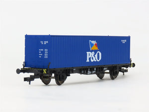 HO Scale Fleischmann 5239K DB Deutsche Bahn Flatcar #286-5 wP&O Container