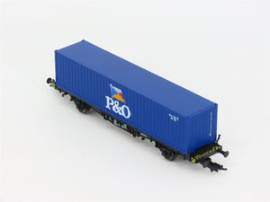 HO Scale Fleischmann 5239K DB Deutsche Bahn Flatcar #286-5 wP&O Container