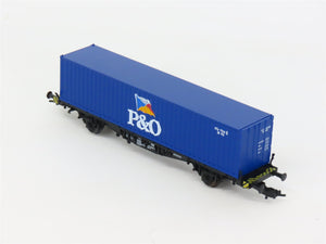 HO Scale Fleischmann 5239K DB Deutsche Bahn Flatcar #286-5 wP&O Container