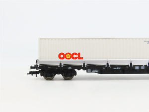 HO Scale Fleischmann 5250K DB Deutsche Bahn Flatcar #393-8 w2 Containers