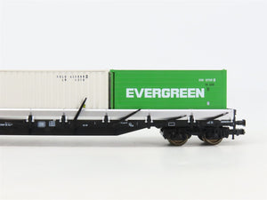 HO Scale Fleischmann 5250K DB Deutsche Bahn Flatcar #393-8 w2 Containers
