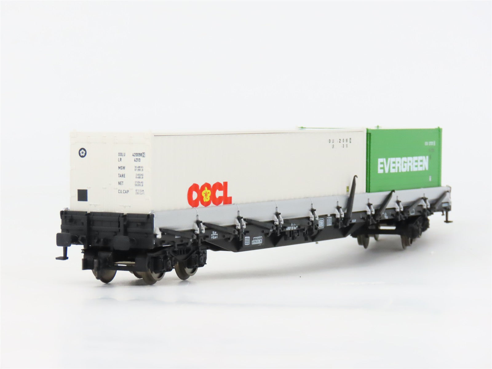 HO Scale Fleischmann 5250K DB Deutsche Bahn Flatcar #393-8 w2 Containers