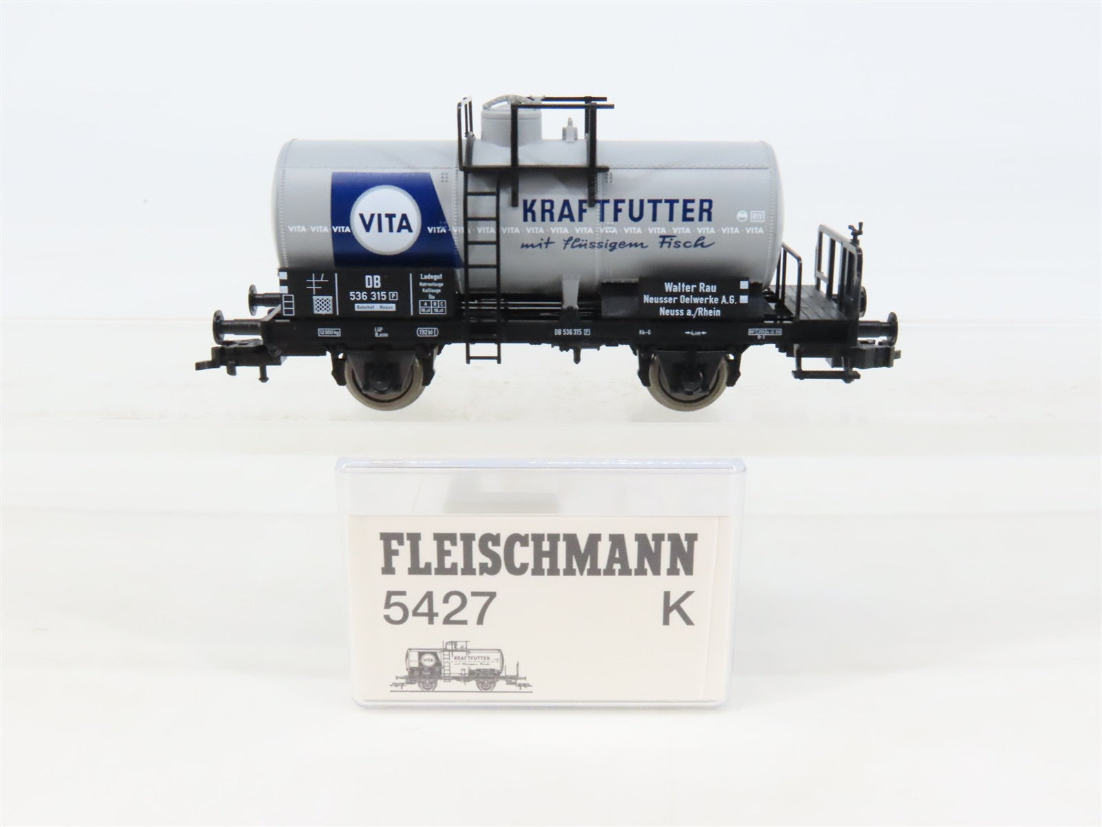 HO Scale Fleischmann 5427K DB Deutsche Bahn Vita Kraftfutter Tankcar #536315