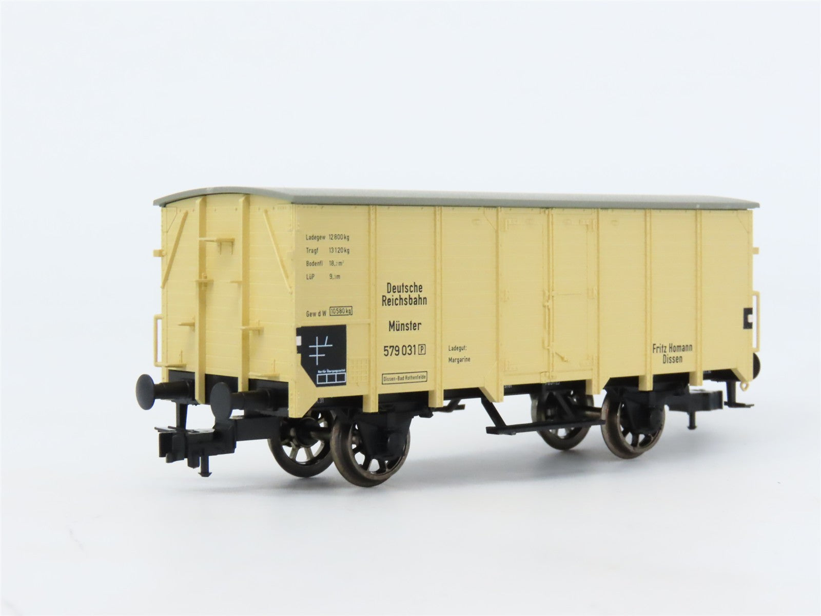 HO Scale Fleischmann 5349K DR Deutsche Reichsbahn Covered Wagon #579031