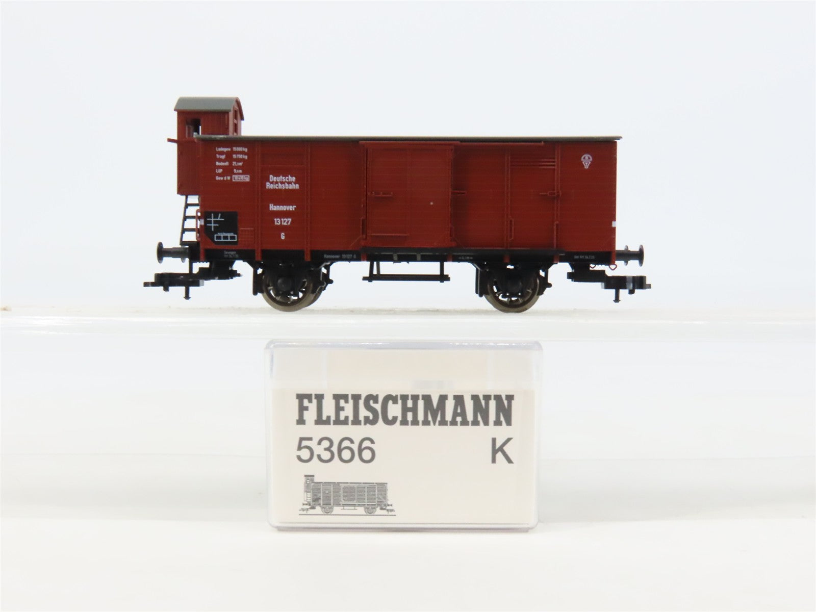 HO Scale Fleischmann 5366K DR Deutsche Reichsbahn Covered Wagon #13127