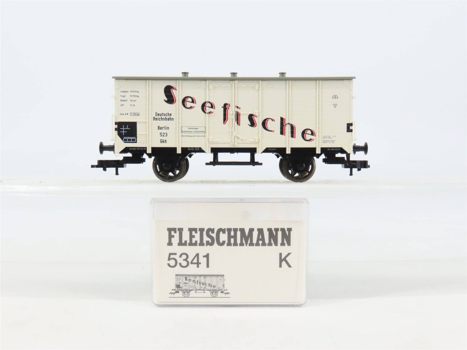 HO Scale Fleischmann 5341K DR Deutsche Reichsbahn Covered Wagon #523