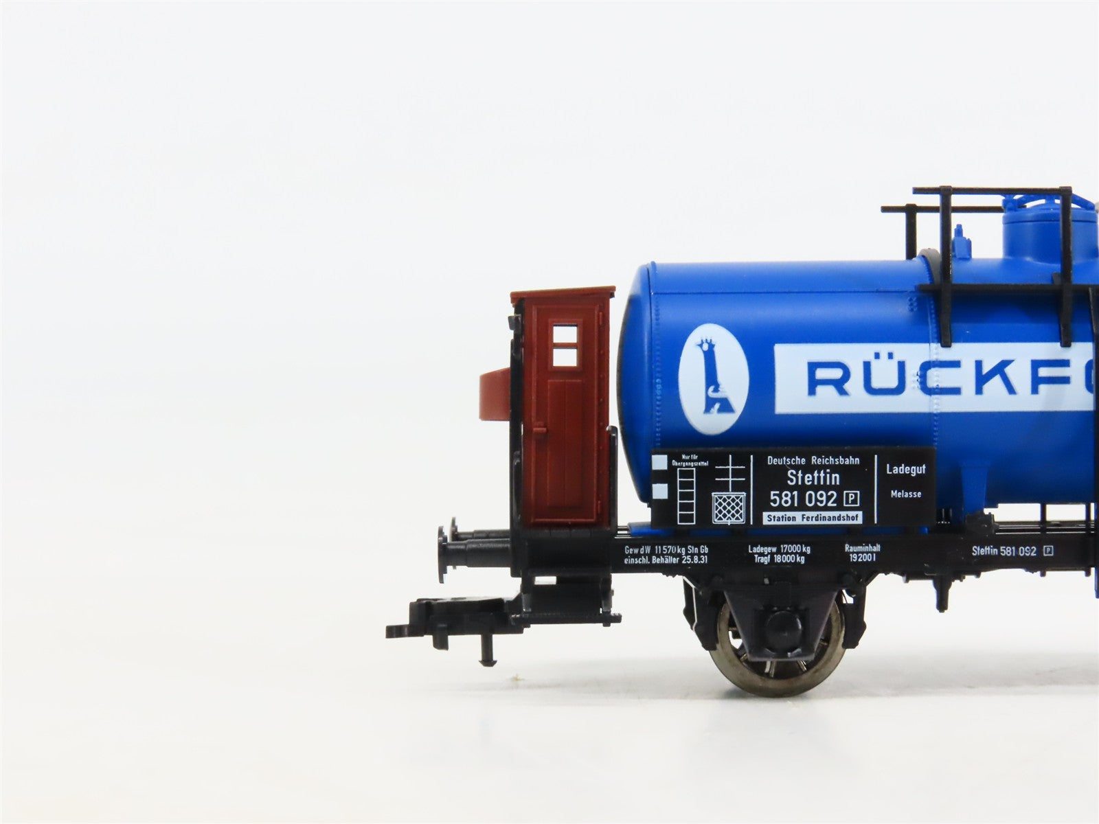 HO Scale Fleischmann 5436K DR Duetsche Reichsbahn Ruckforth Tankcar #581092