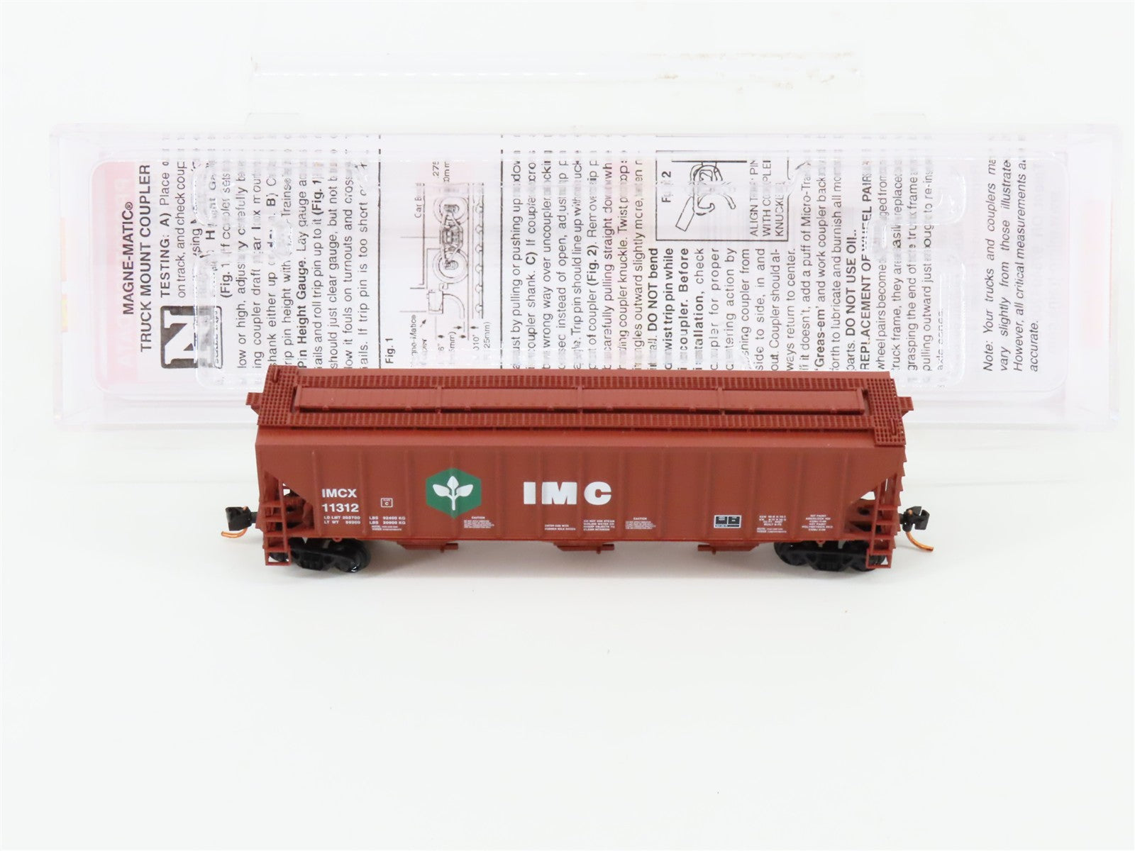 N Scale Micro-Trains MTL 09600020 IMCX IMC 3-Bay Covered Hopper 11312