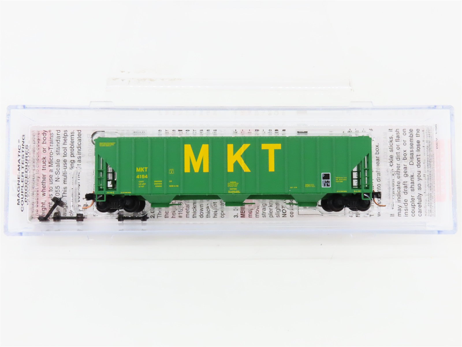 N Scale Micro-Trains MTL 09900011 MKT Missouri-Kansas-Texas 3-Bay Hopper 4194