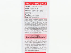 N Scale Micro-Trains MTL 09900030 USLX FMC Chemicals 3-Bay Covered Hopper 20110