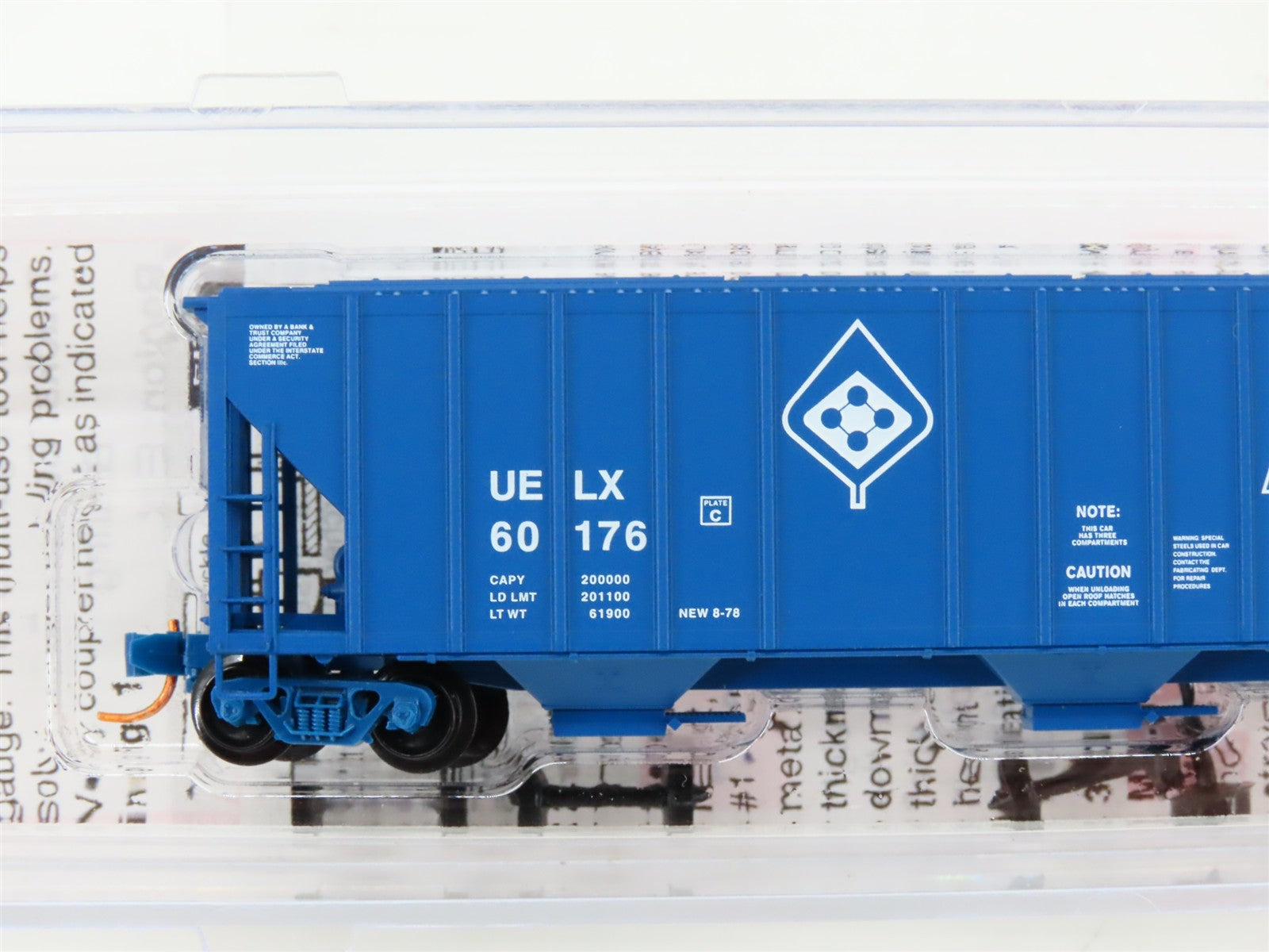 N Scale Micro-Trains MTL 09900040 UELX ADM Transportation Co. 3-Bay Hopper 60176