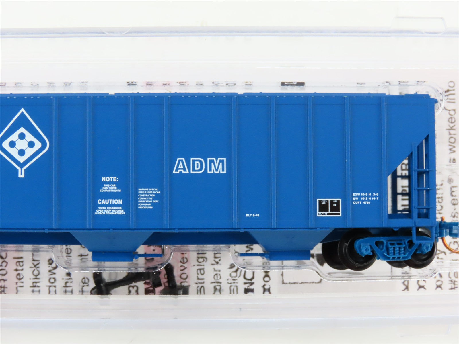 N Scale Micro-Trains MTL 09900040 UELX ADM Transportation Co. 3-Bay Hopper 60176