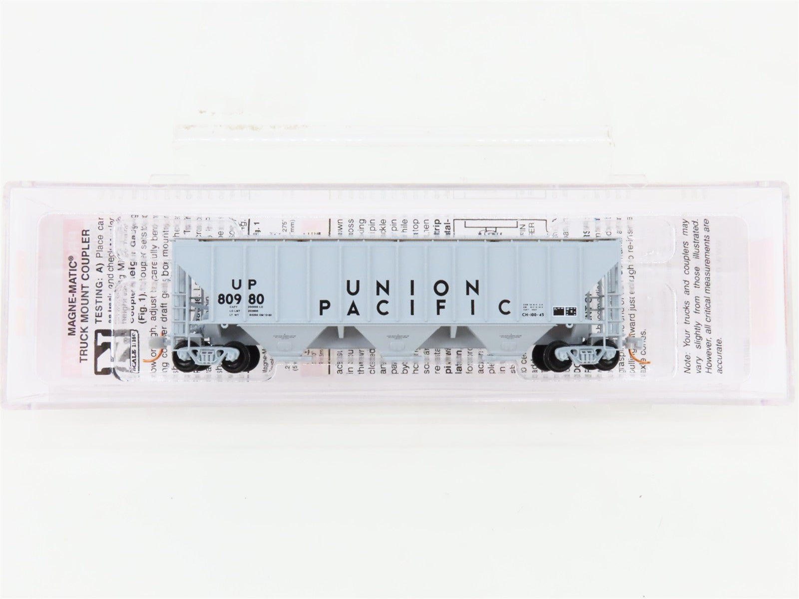 N Scale Micro-Trains MTL 09600102 UP Union Pacific 3-Bay Covered Hopper 80980