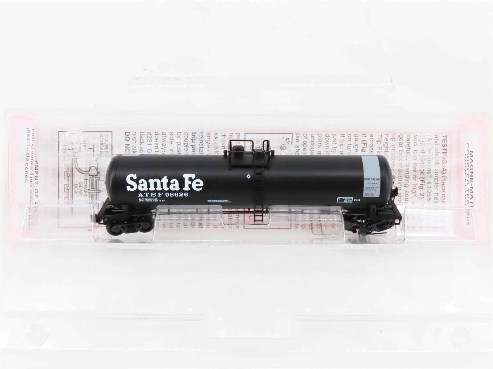 N Scale Micro-Trains MTL NSC03-102 ATSF Santa Fe Tank Car 98626