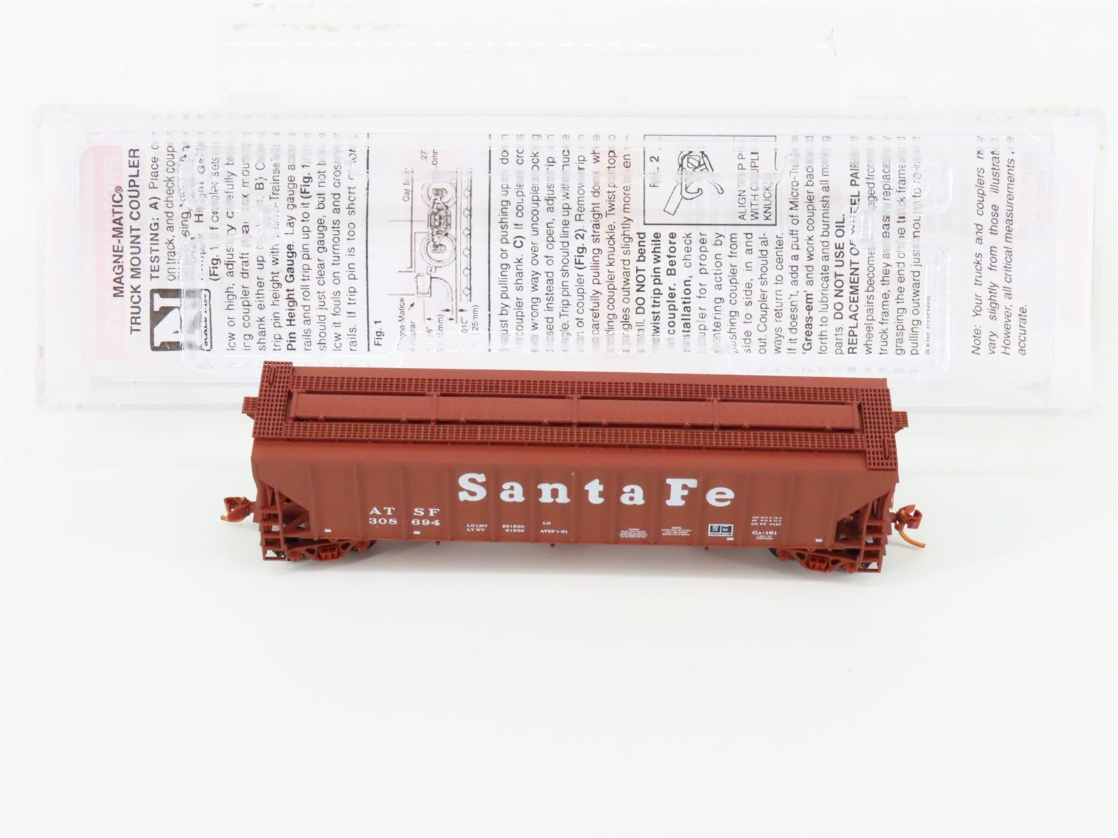 N Scale Micro-Trains MTL 09600010 ATSF Santa Fe 3-Bay Covered Hopper 308694