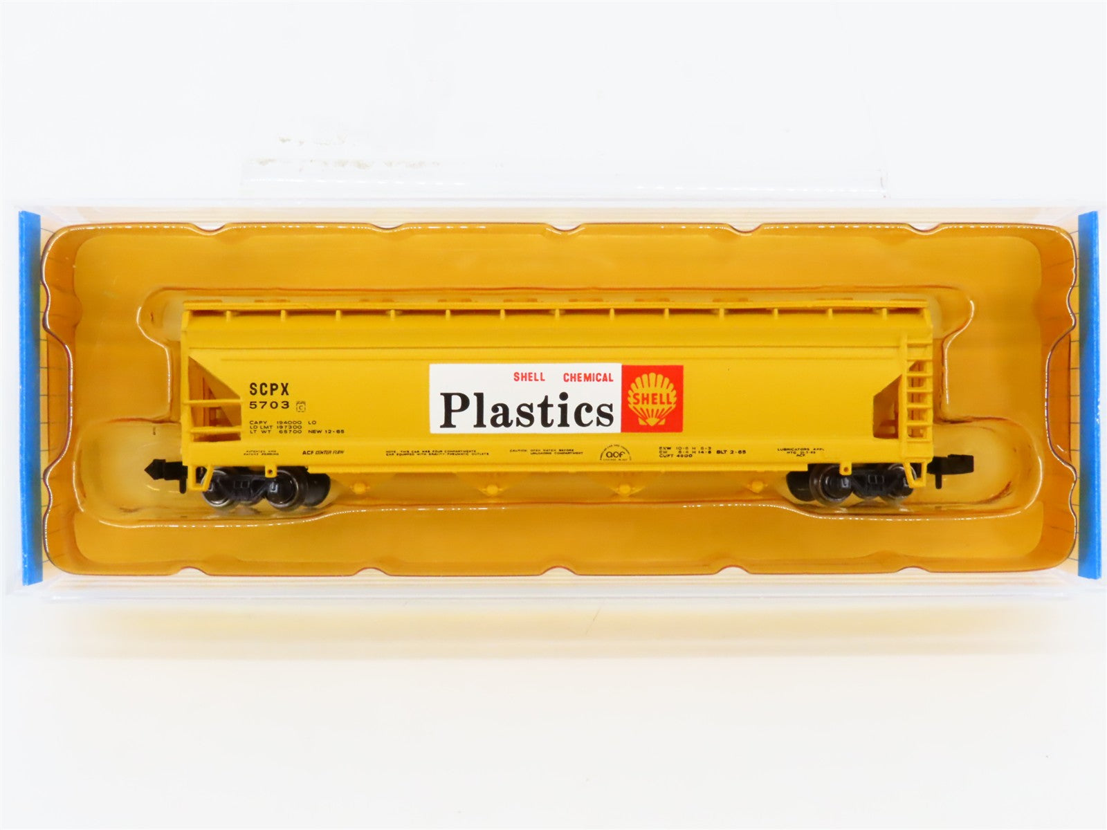 N Scale Bachmann 70584 SCPX Shell Chemical 56' Center-Flow Hopper 5703