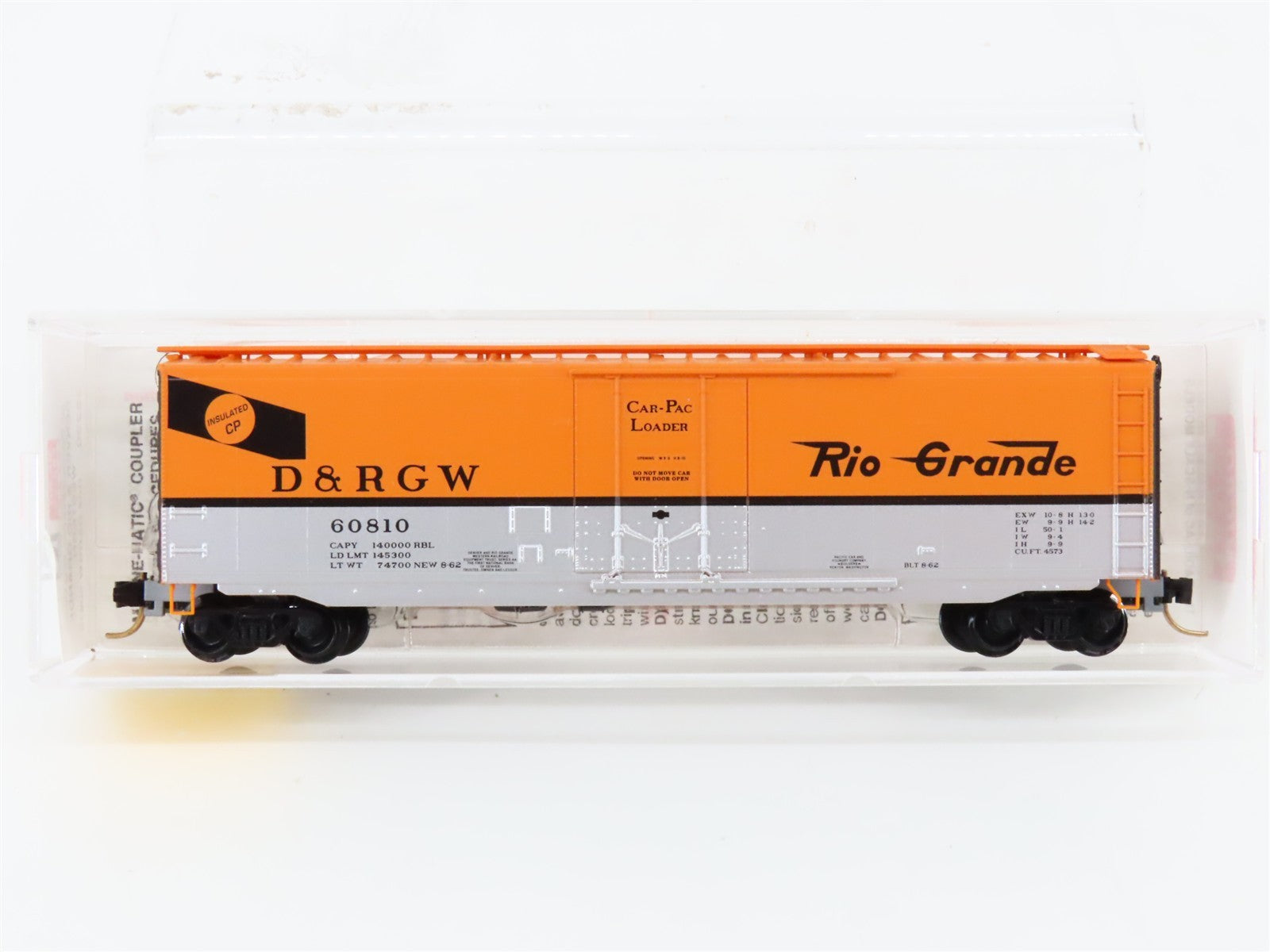 N Scale Micro-Trains MTL 32220 D&RGW Rio Grande 50' Plug Door Box Car 60810