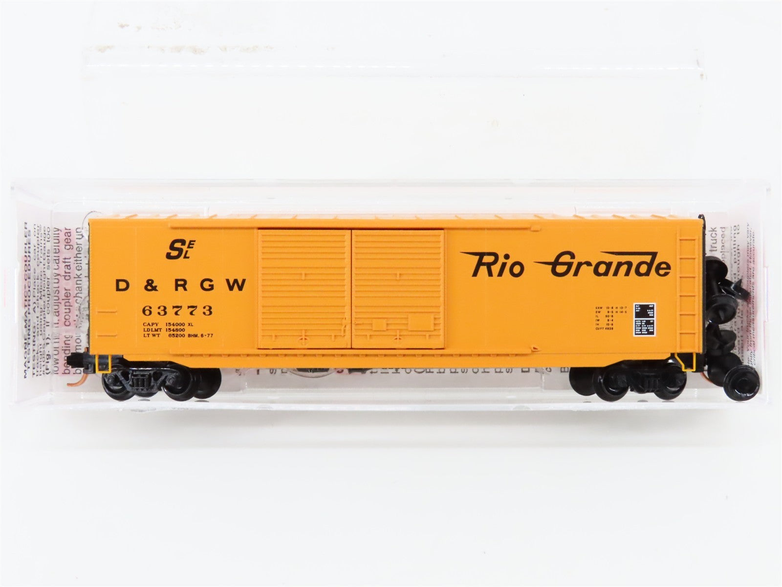 N Scale Micro-Trains MTL 37070 D&RGW Rio Grande 50' Double Door Box Car 63773
