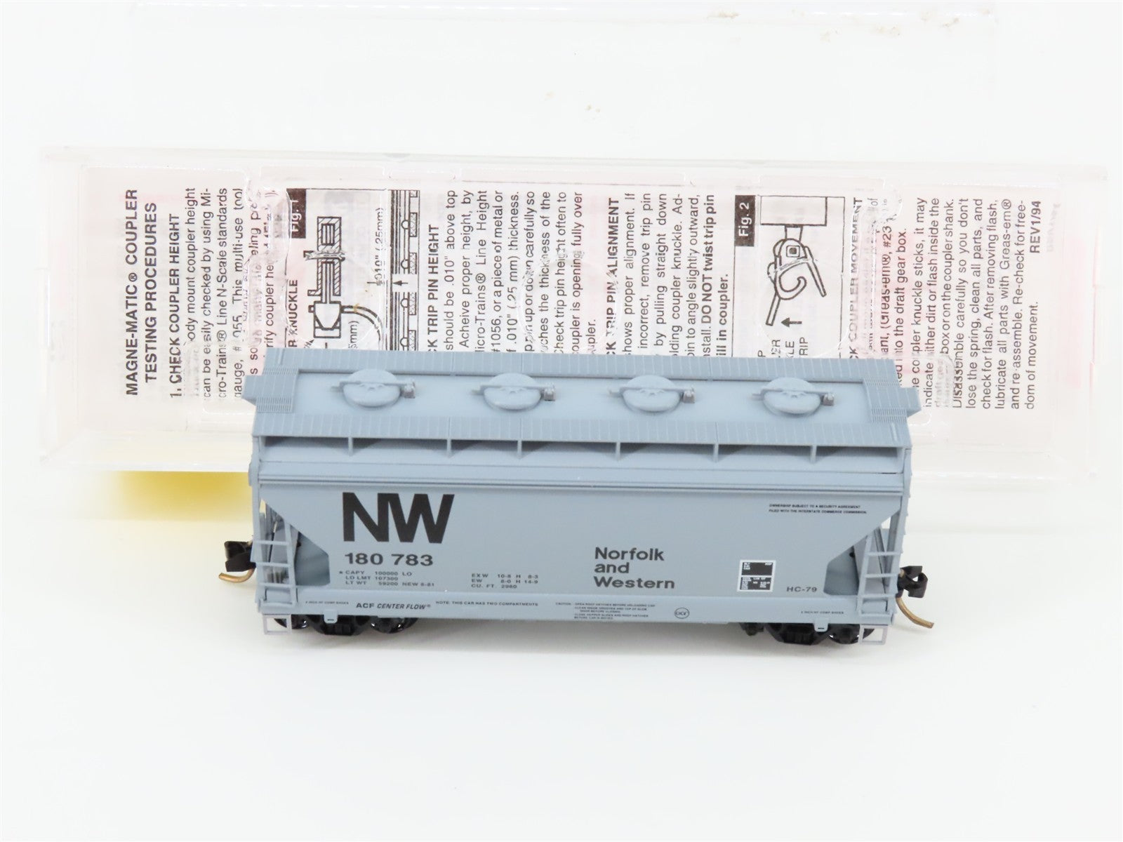 N Scale Micro-Trains MTL 92050 NW Norfolk & Western 2-Bay Covered Hopper 180783