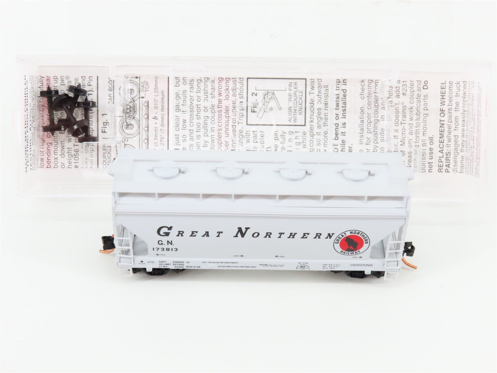N Scale Micro-Trains MTL 92170 GN Great Northern 2-Bay ACF Covered Hopper 173813