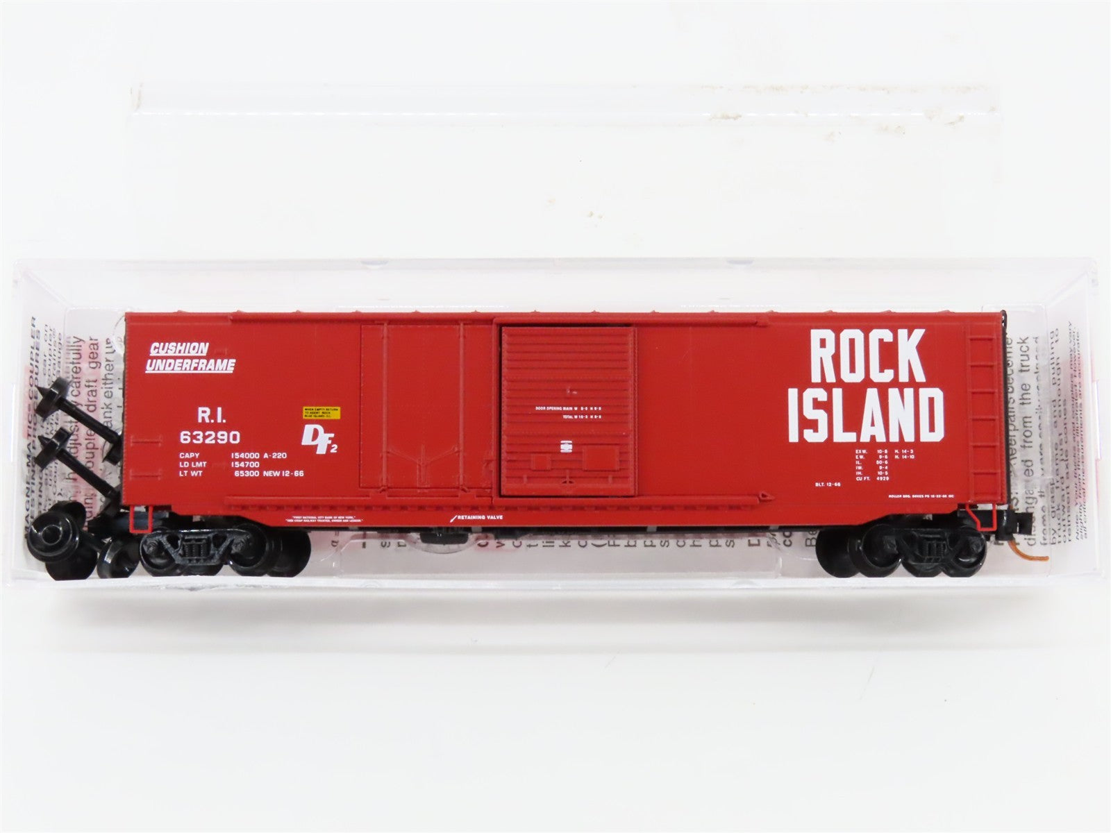 N Micro-Trains MTL 07600070 RI Rock Island 50' Plug & Sliding Door Box Car 63290