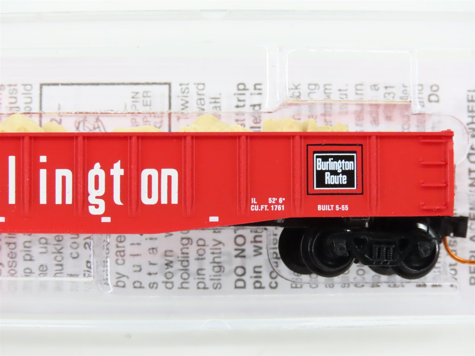 N Scale Micro-Trains MTL 04600030 CB&Q Burlington Route 50' Gondola 82182