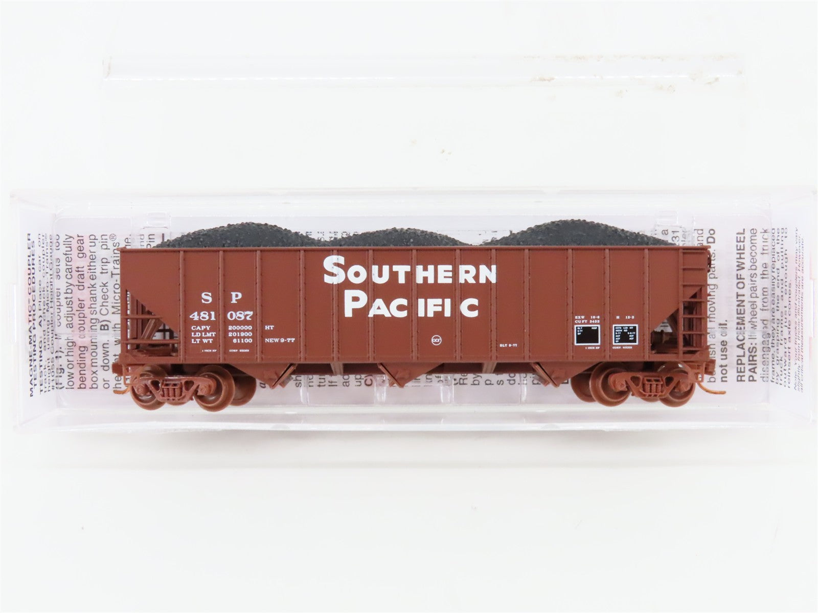 N Scale Micro-Trains MTL 10800181 SP Southern Pacific 3-Bay Open Hopper 481087