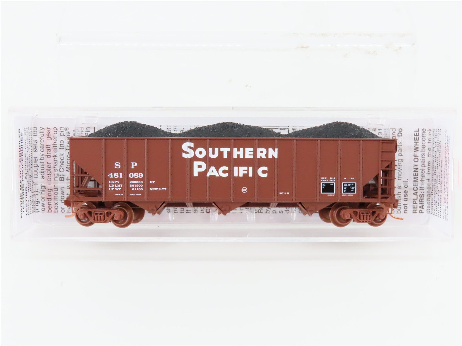 N Scale Micro-Trains MTL 10800182 SP Southern Pacific 3-Bay Open Hopper 481089