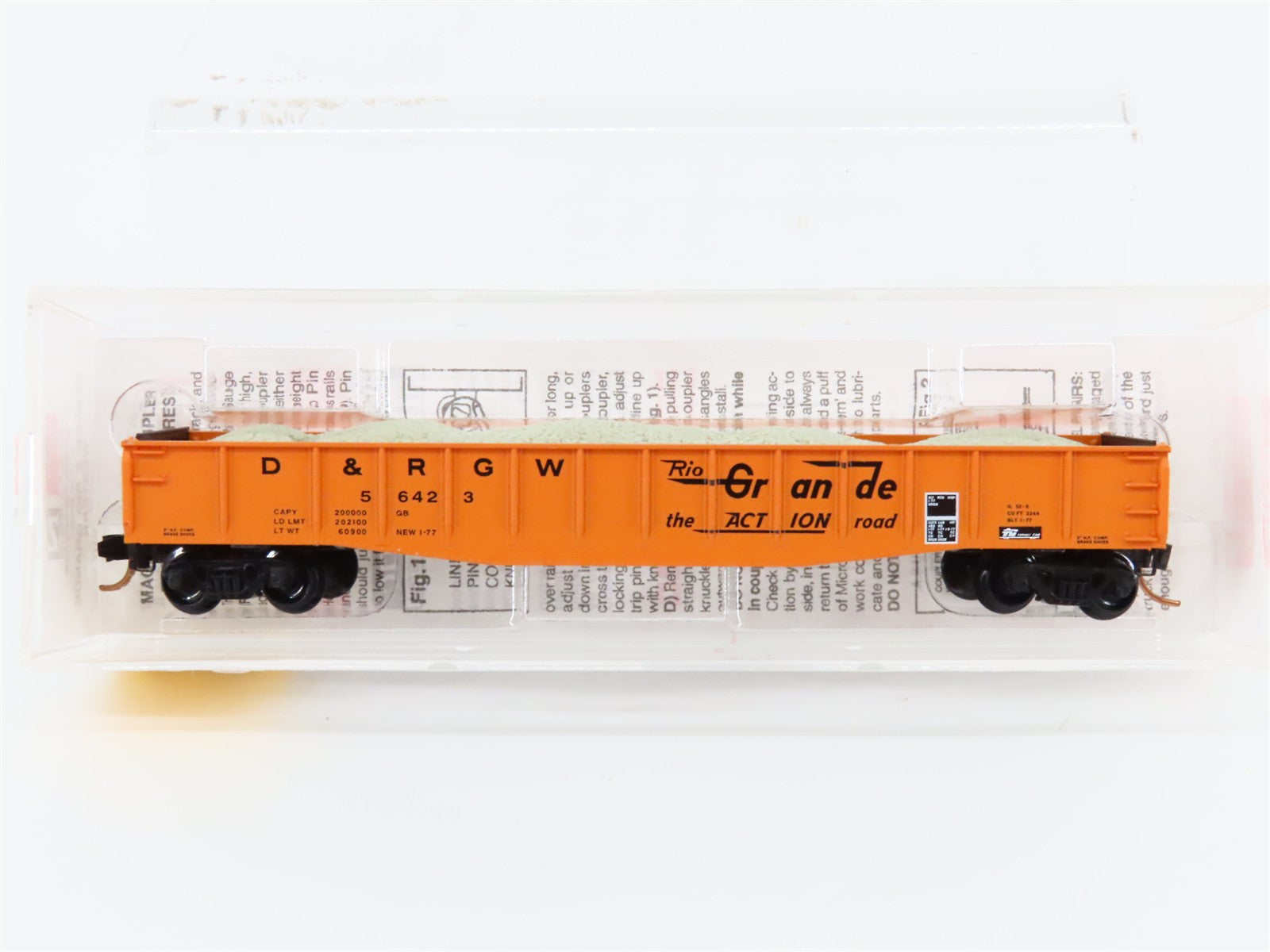 N Scale Micro-Trains MTL 46040 D&RGW Rio Grande 50' Fishbelly Side Gondola 56387