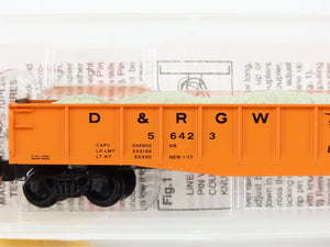 N Scale Micro-Trains MTL 46040 D&RGW Rio Grande 50' Fishbelly Side Gondola 56387